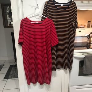 NWOT 2 KNIT OLD NAVY STRAIGHT DRESSES SZ XXL